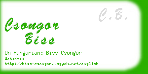 csongor biss business card